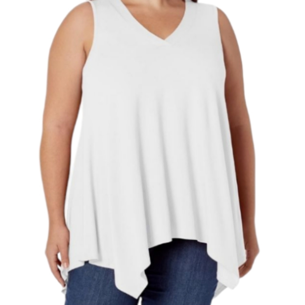 Avenue White Tank Top Size 18